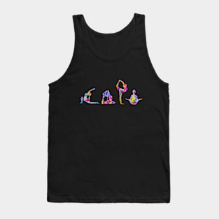 Yoga Poses in a Row Tank Top